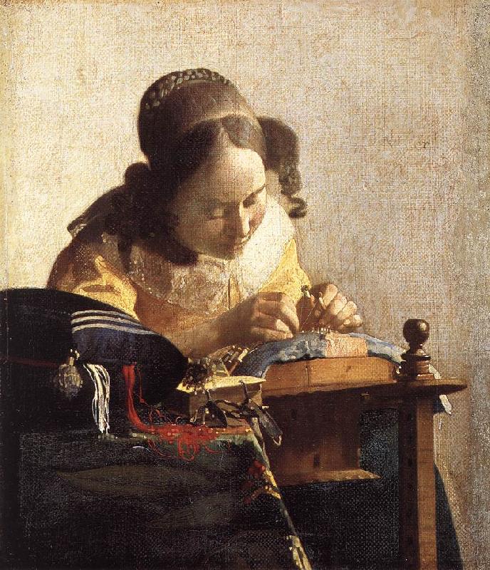 Jan Vermeer The Lacemaker oil painting picture